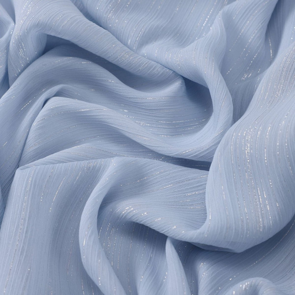 Mariam's Collection Effortless Grace Scarf Silver Crinkle Chiffon Hijab (MH153) — Silver detail