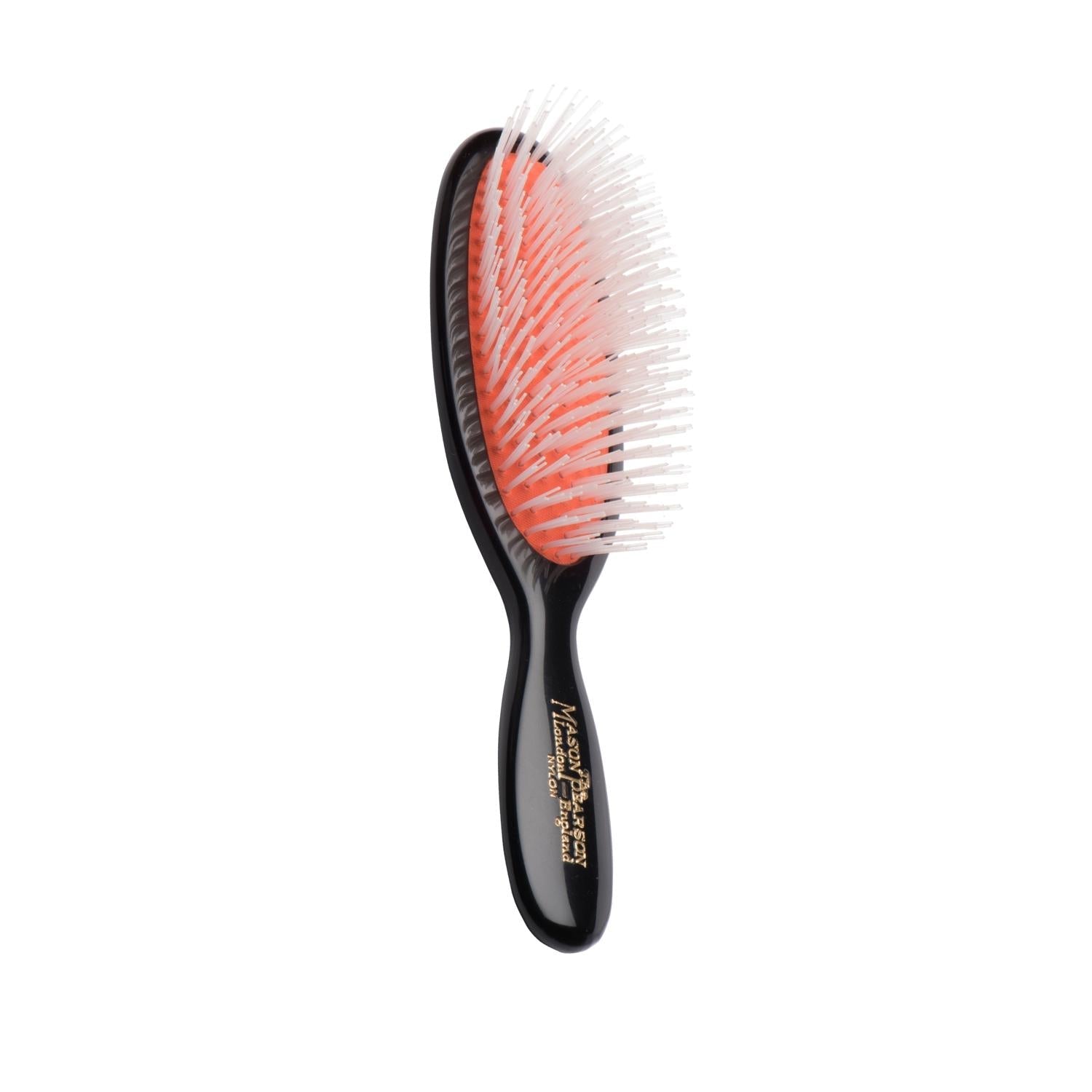 Mason Pearson Pocket Nylon N4 Dark Hair Brush - Compact, Portable, Gentle on Hair & Scalp