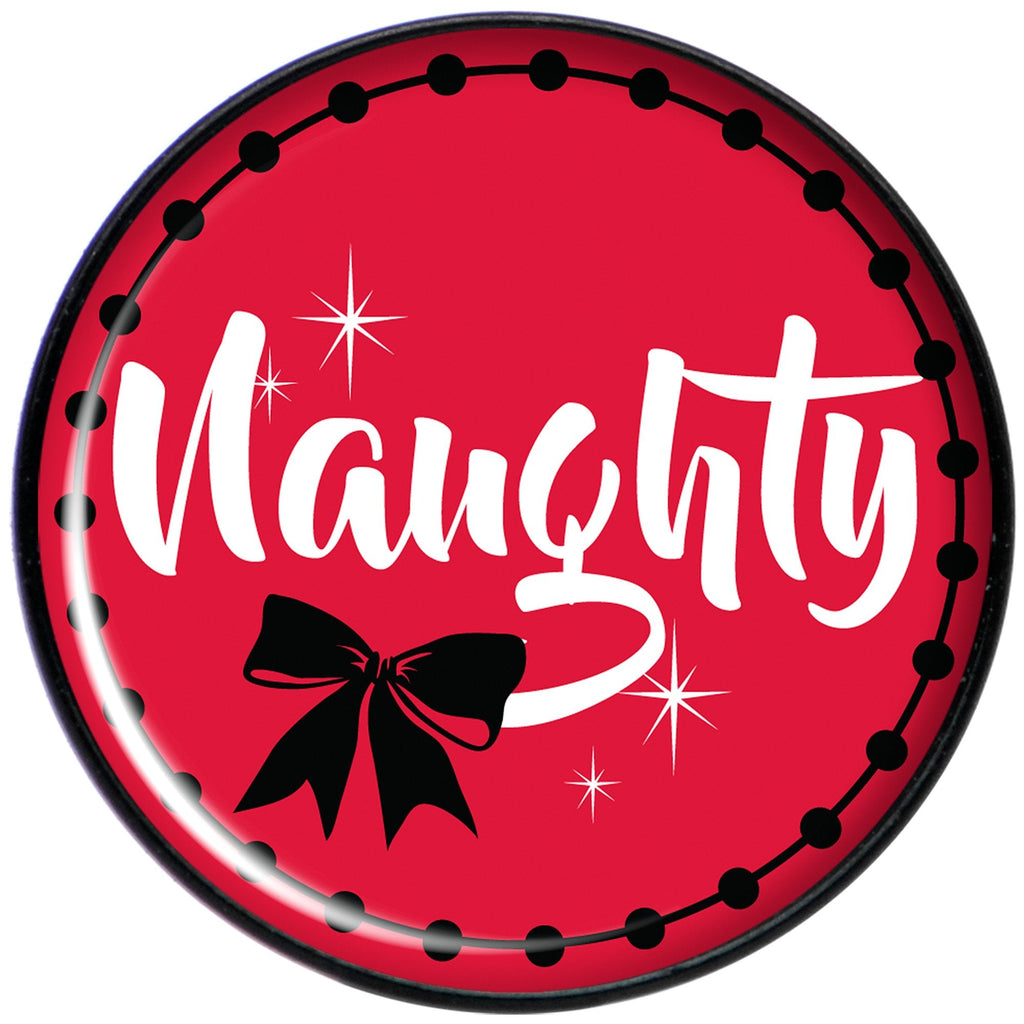 BodyCandy Red Holiday Naught Nice Black Stud Earrings — lifestyle context