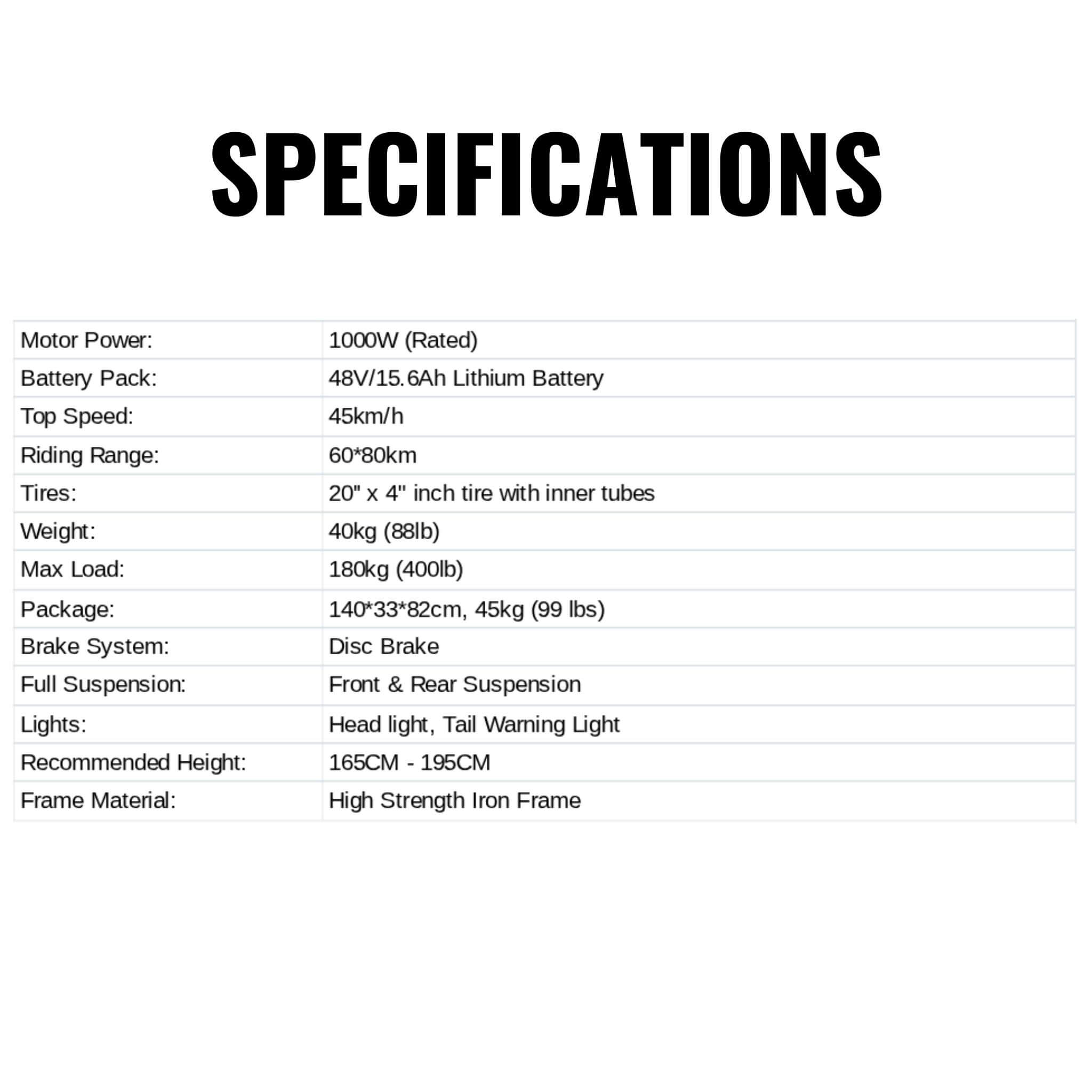 EKX L1 1000W 48V/15.6AH Electric Mountain Fat Tire Bike, 20" (SAK27491) – SAKSBY WHOLESALE, view 8