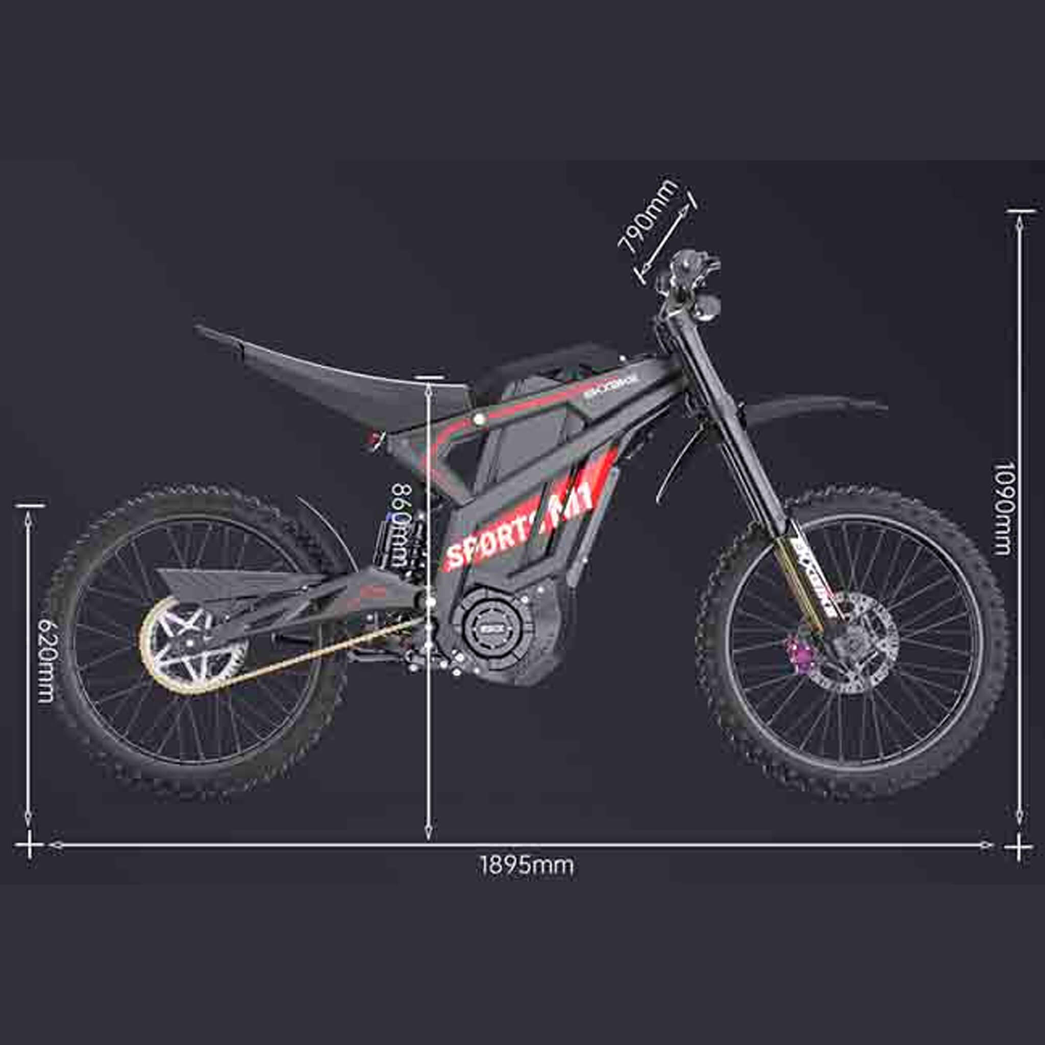 EKX M1 16.8KW 72V/50AH Premium Electric High-Strength Steel Pipe Off-Road Mountain Dirt Bike (SAK20957) – SAKSBY WHOLESALE, v