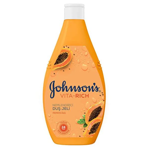 Johnson's Vita-Rich Moisturizing Shower Gel with Papaya Extract - 13.53 fl oz, Hydrating & Refreshing