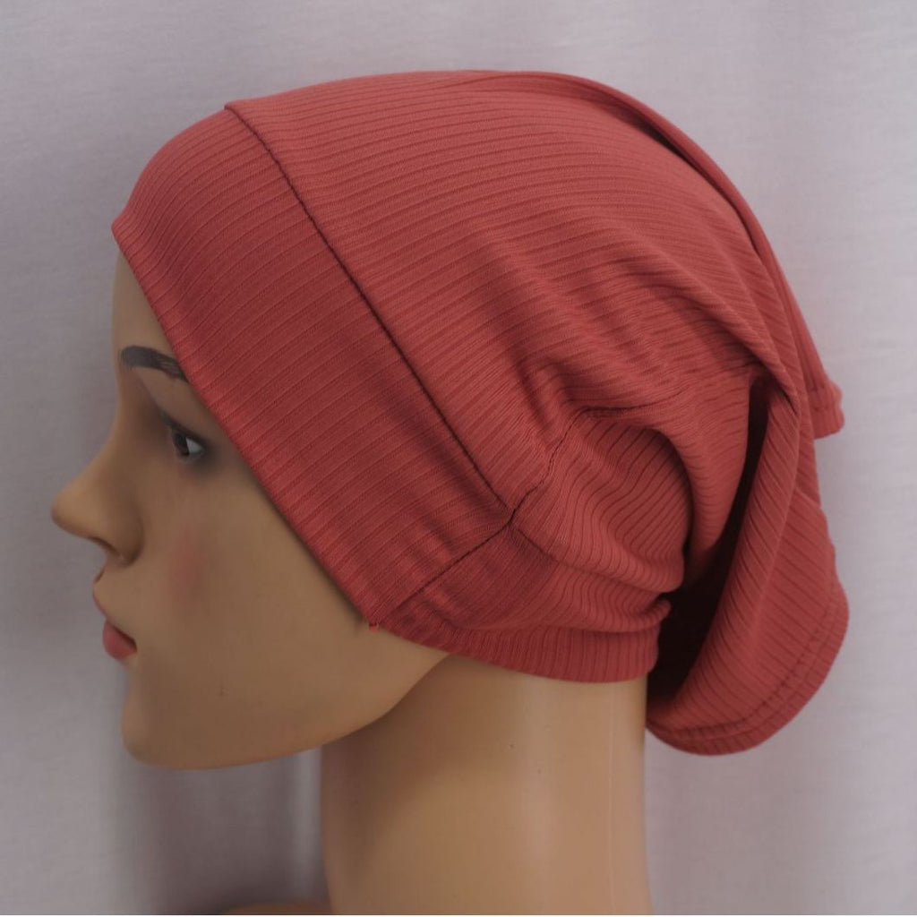 Mariam's Collection Mariam's Collection Elastic Ribbed Versatile Underscarf‌ (MH192) — construction detail