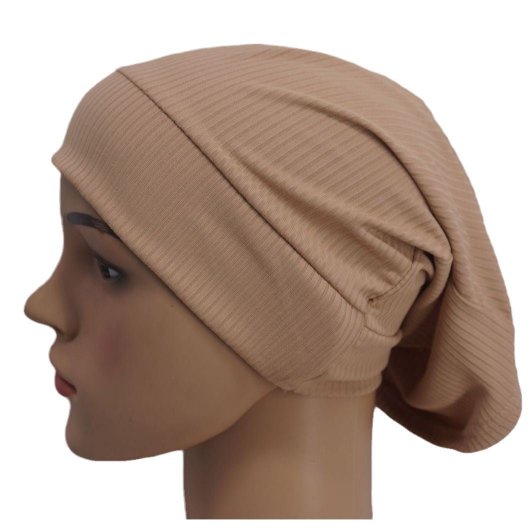 Mariam's Collection Mariam's Collection Elastic Ribbed Versatile Underscarf‌ (MH192) — lifestyle worn / used context