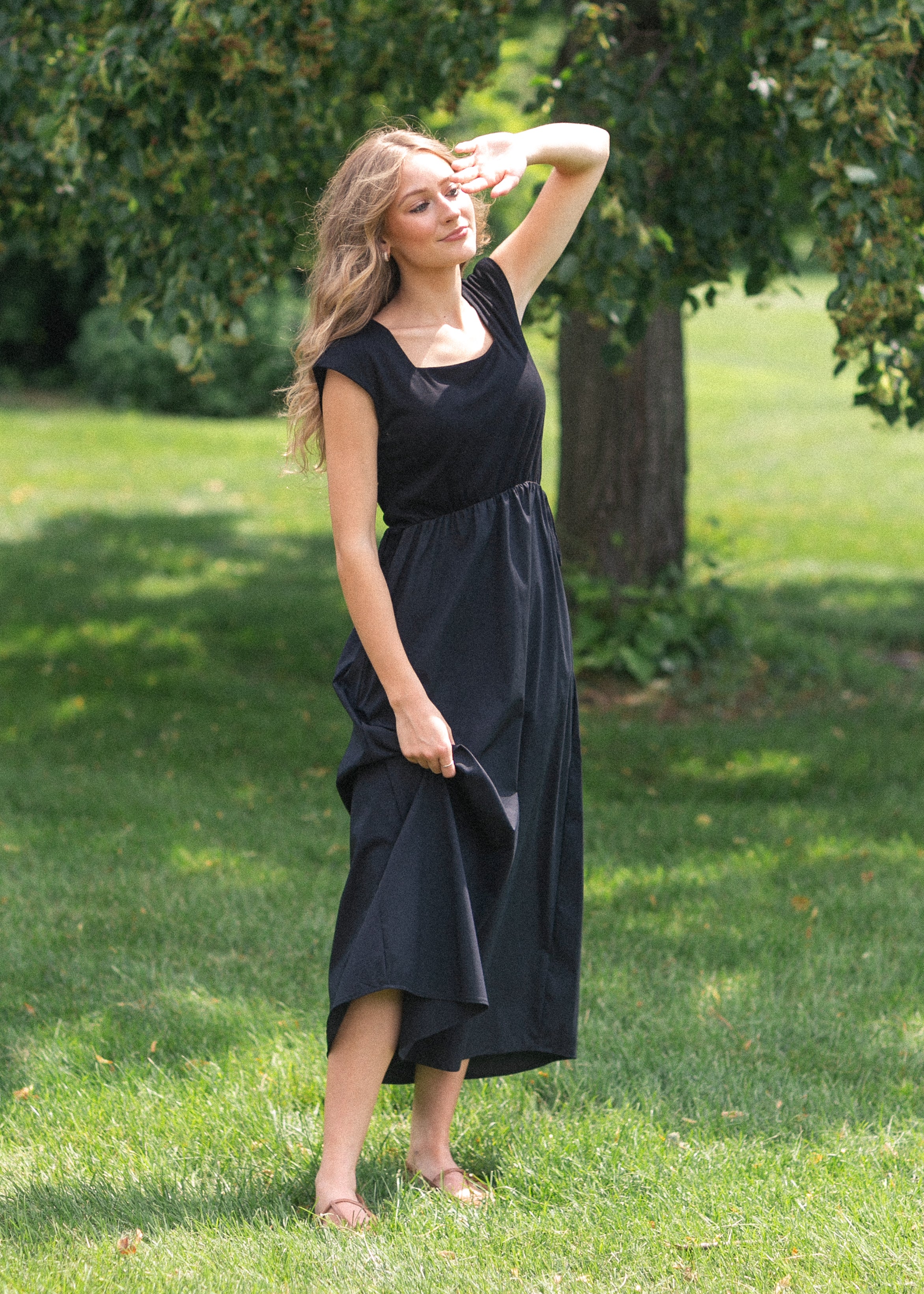 Inherit Co. Eleanor Black A-line Maxi Dress — packaging