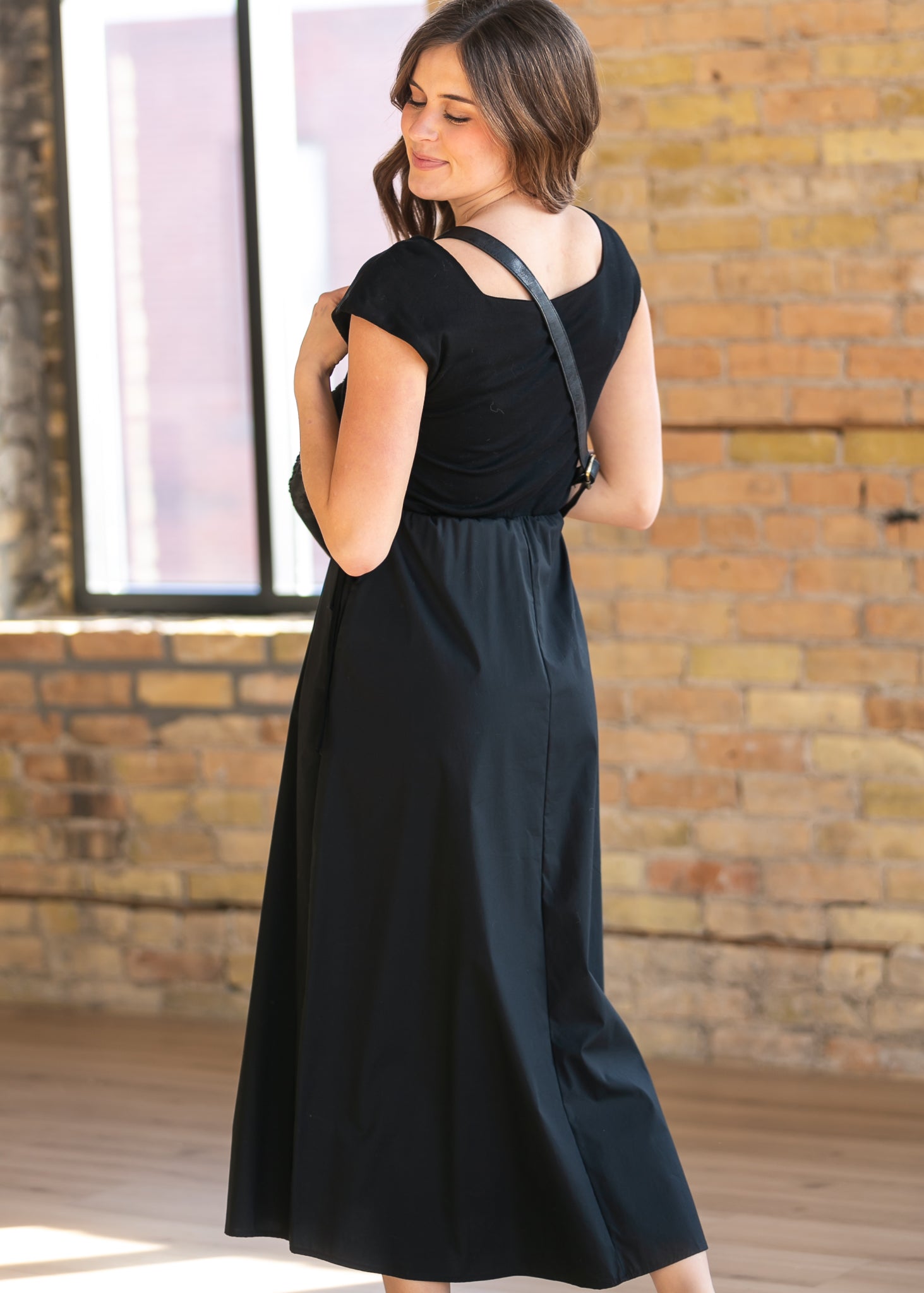 Inherit Co. Eleanor Black A-line Maxi Dress — alternative angle