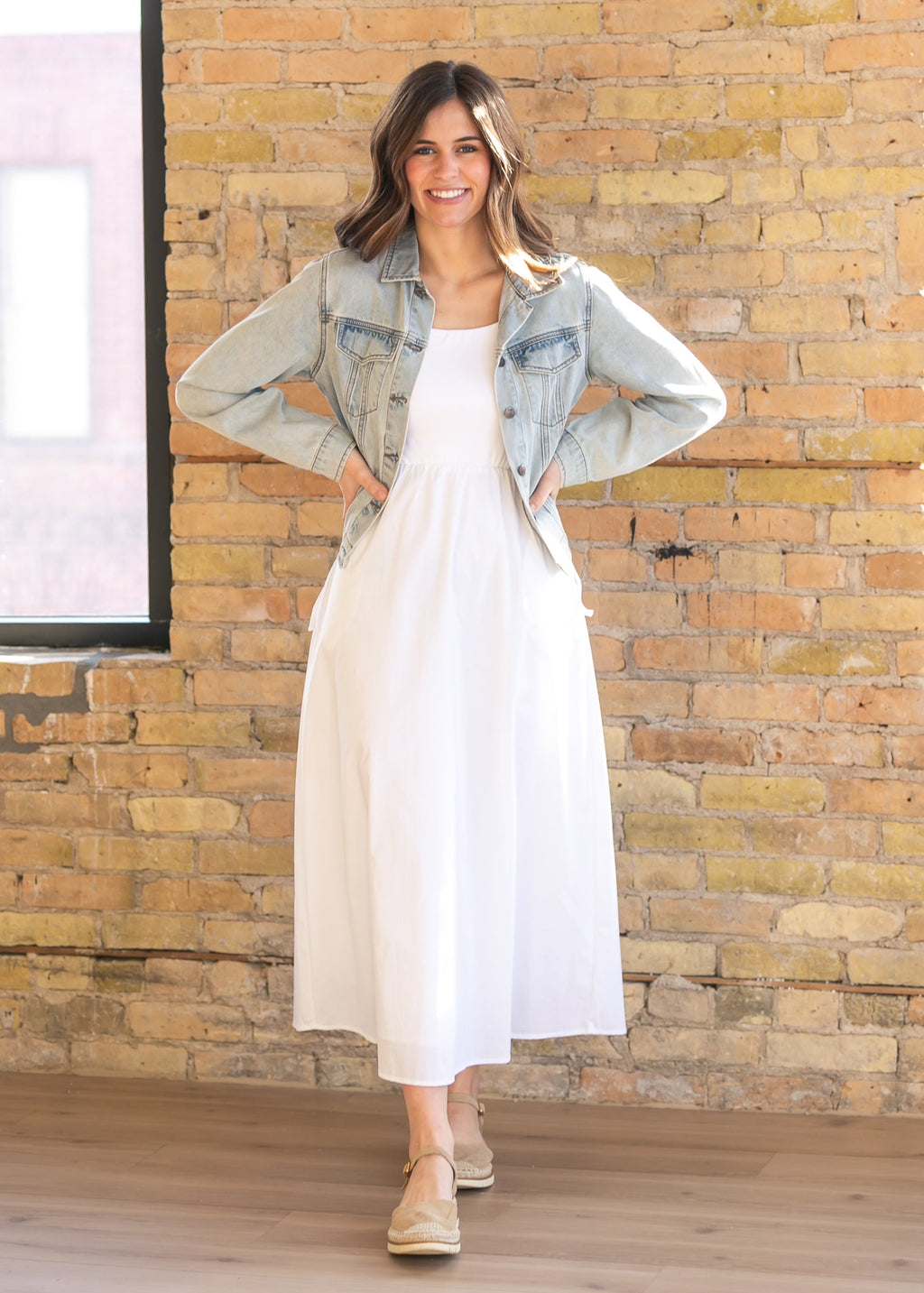 Inherit Co. Eleanor White A-line Maxi Dress — comparison shot