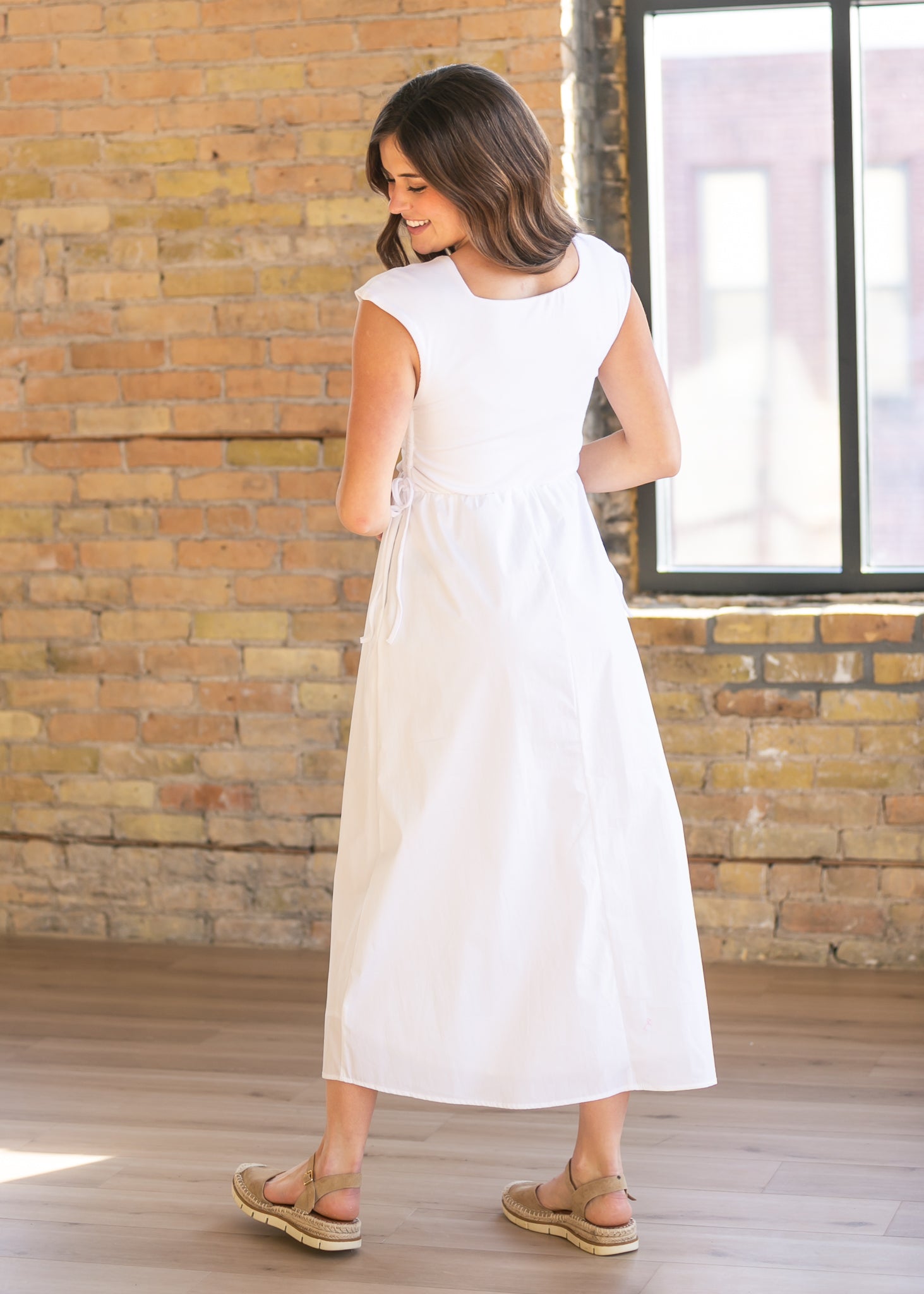 Inherit Co. Eleanor White A-line Maxi Dress — packaging