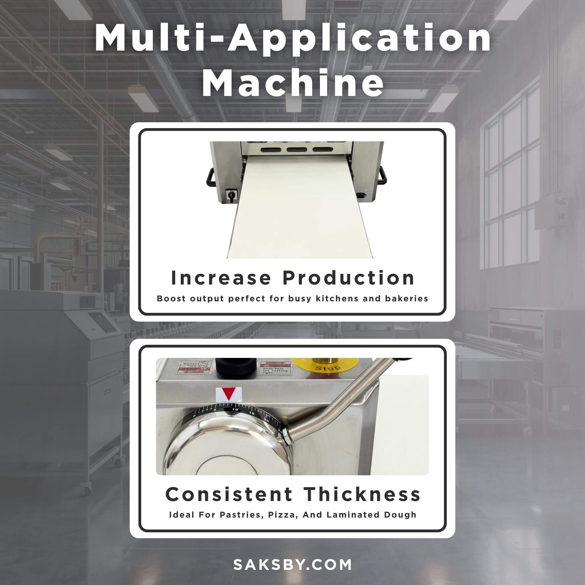 Commercial Electric 110V Foldable Stainless Steel Dough Sheeter (SAK59273) – SAKSBY WHOLESALE, view 10