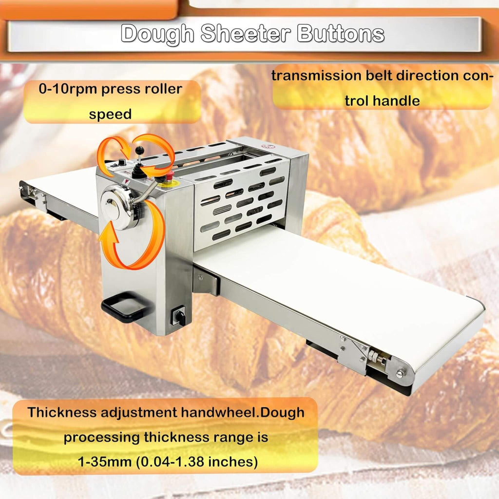 Commercial Electric 110V Foldable Stainless Steel Dough Sheeter (SAK59273) – SAKSBY WHOLESALE, view 5