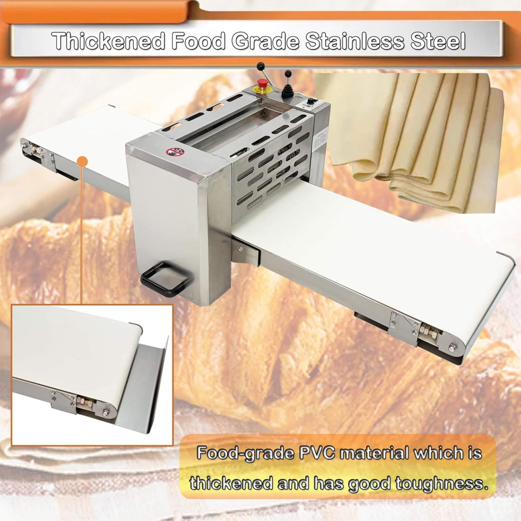 Commercial Electric 110V Foldable Stainless Steel Dough Sheeter (SAK59273) – SAKSBY WHOLESALE, view 6