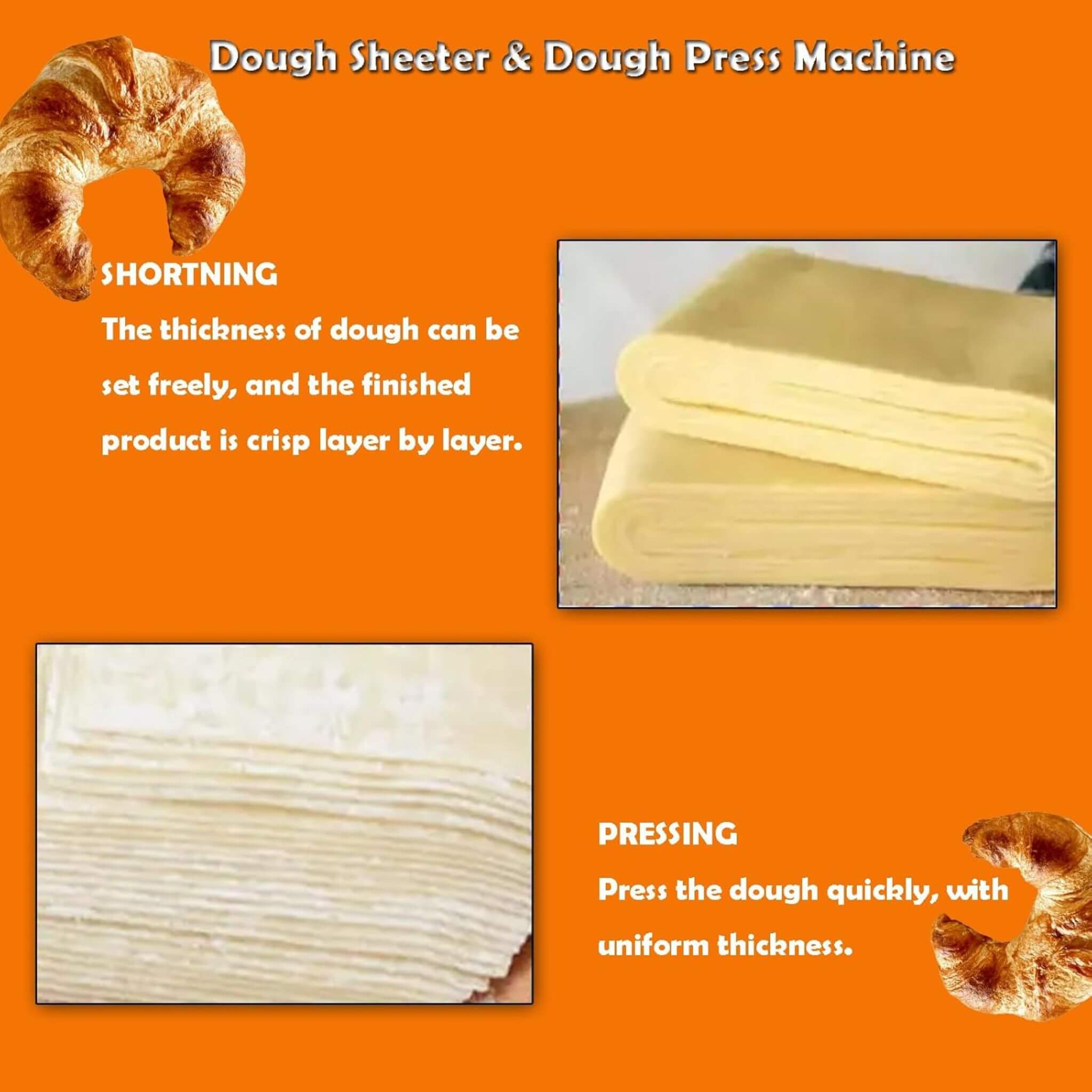 Commercial Electric 110V Foldable Stainless Steel Dough Sheeter (SAK59273) – SAKSBY WHOLESALE, view 8