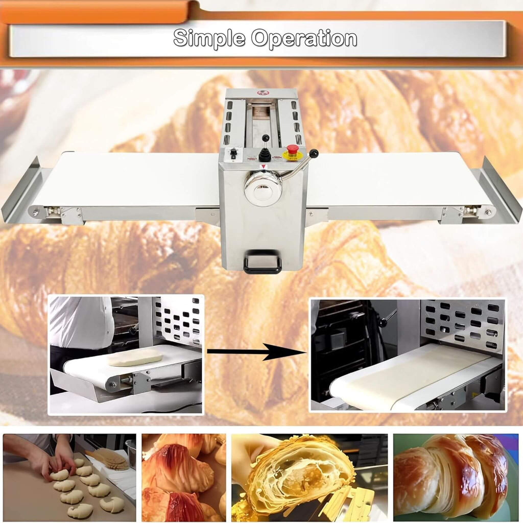 Commercial Electric 110V Foldable Stainless Steel Dough Sheeter (SAK59273) – SAKSBY WHOLESALE, view 3