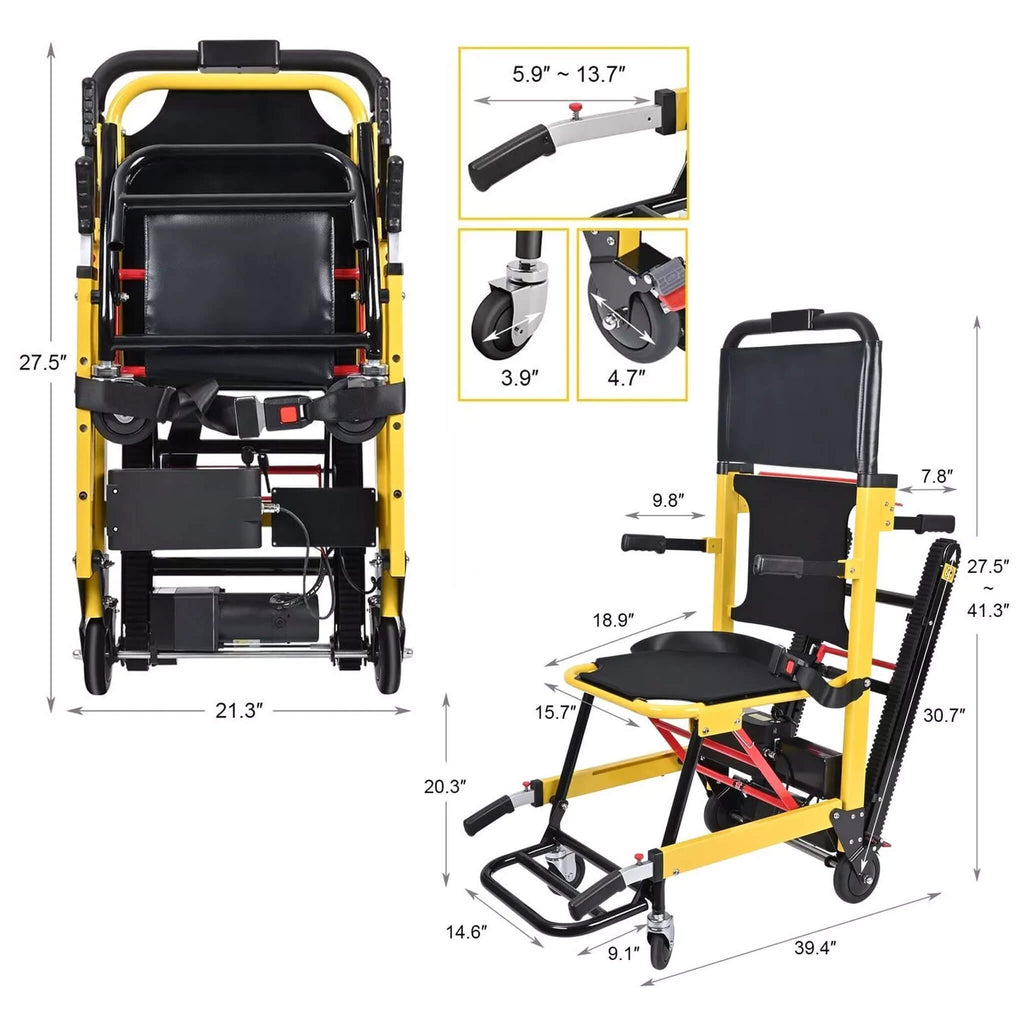 Motivo Heavy-Duty Electric Motorized Handicap Elderly EMS Home Stair Climbing Wheelchair Lift, 350LBS [FDA-Approved] (SAK5461