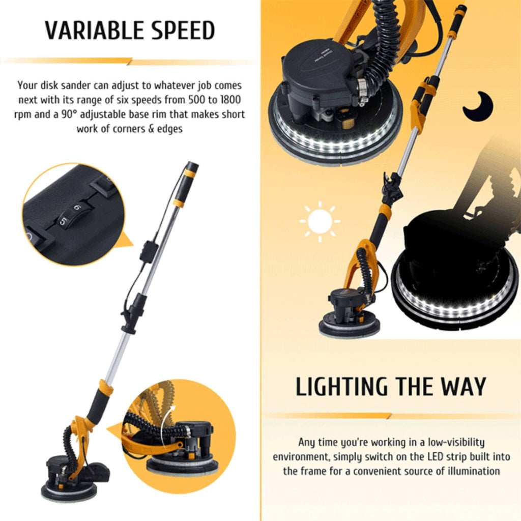 Preenex Electric Powered Drywall Sanding Machine W/ Dust Collection, 800W (SAK94763) – SAKSBY WHOLESALE, view 3