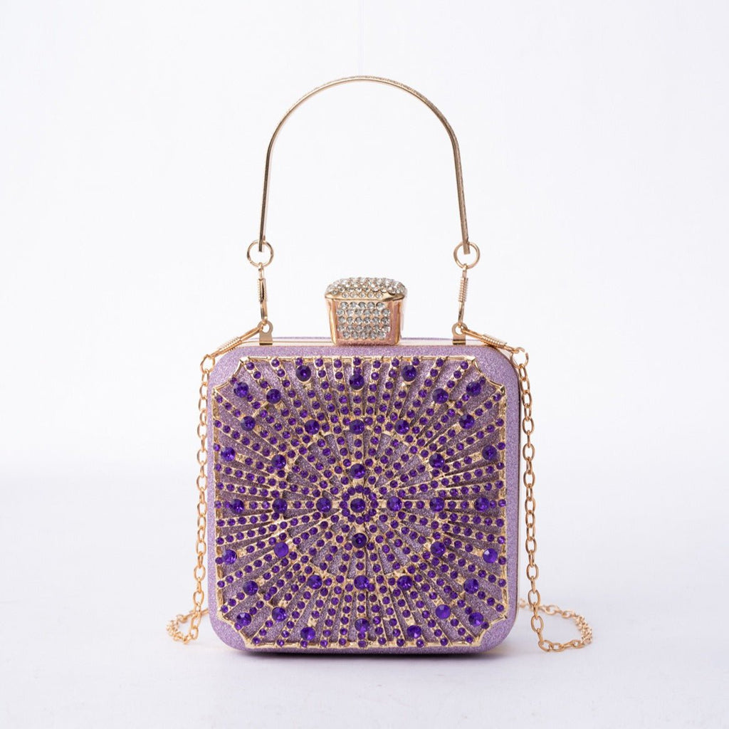 Mariam's Collection Elegance Brilliant Diamond Bag - Handcrafted Evening Box Bag for Soirées &… — detail shot 8