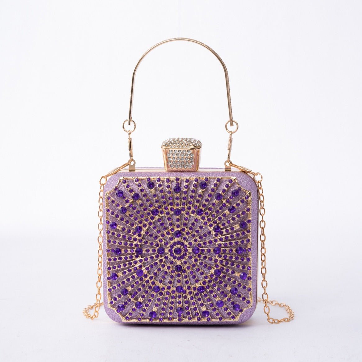 Mariam's Collection Elegance Brilliant Diamond Bag - Handcrafted Evening Box Bag for Soirées &… — detail shot 8
