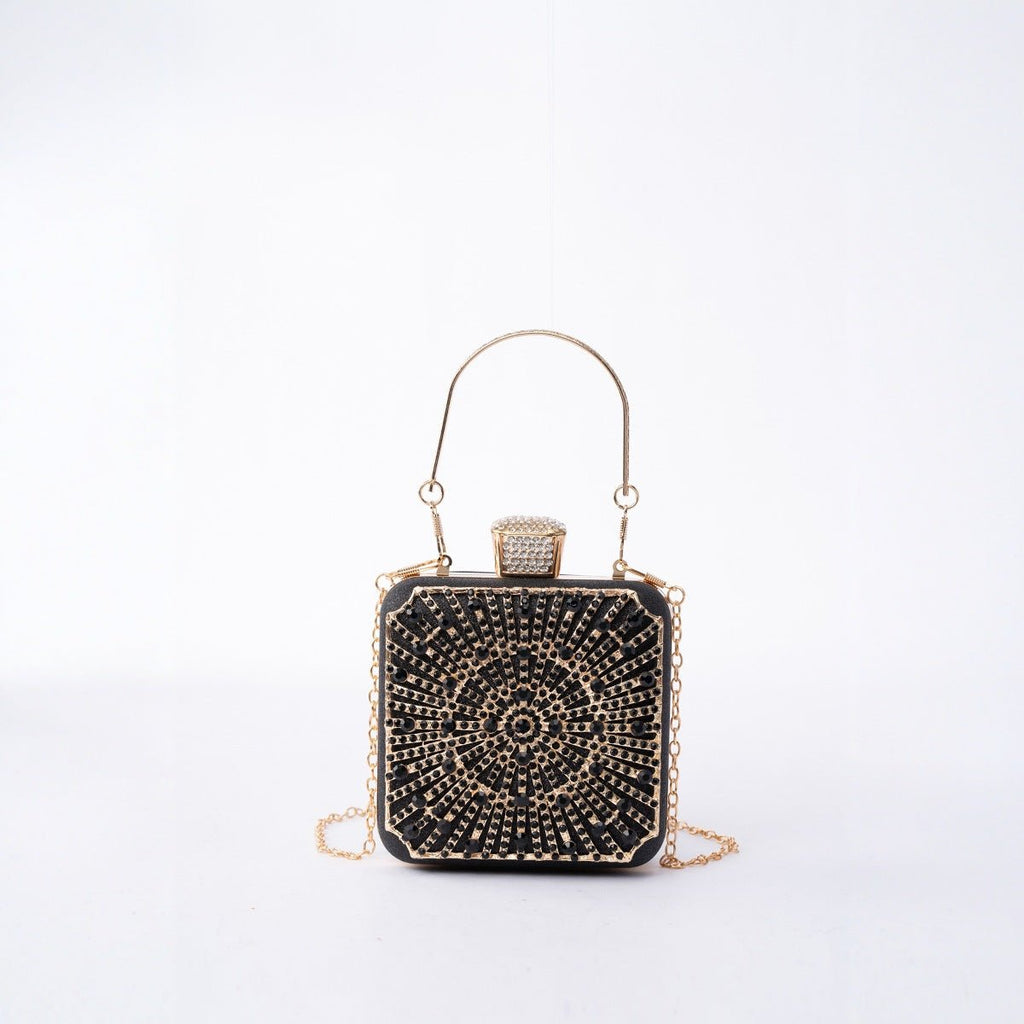 Mariam's Collection Elegance Brilliant Diamond Bag - Handcrafted Evening Box Bag for Soirées &… — product category context