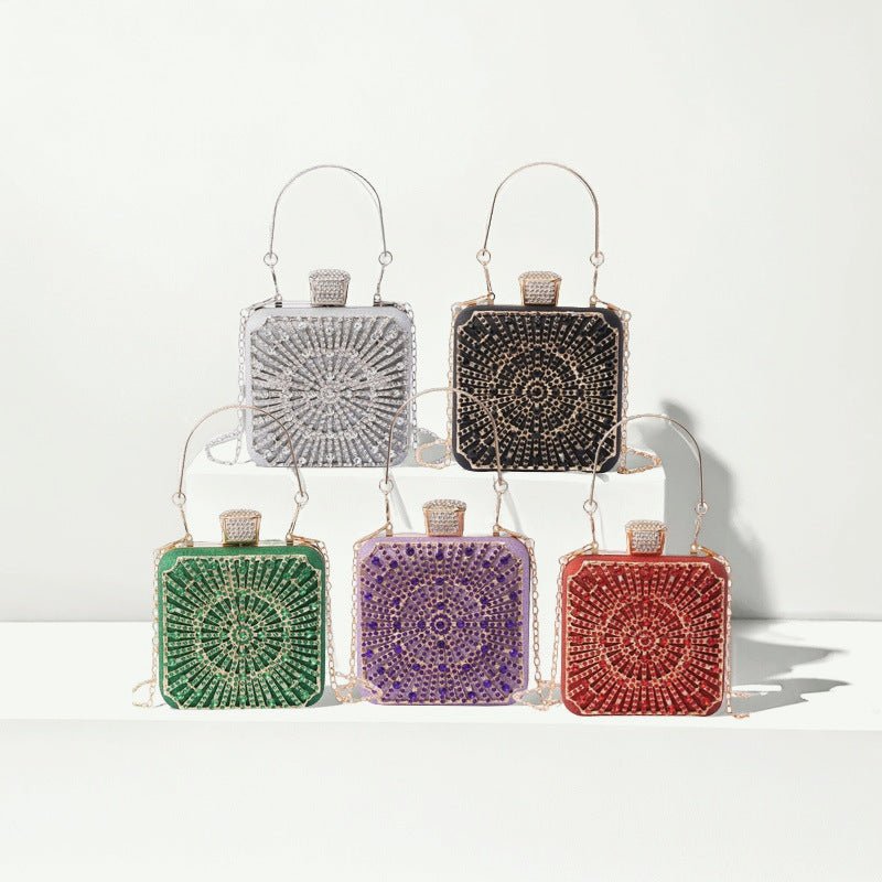 Mariam's Collection Elegance Brilliant Diamond Bag - Handcrafted Evening Box Bag for Soirées &… — lifestyle worn / used context