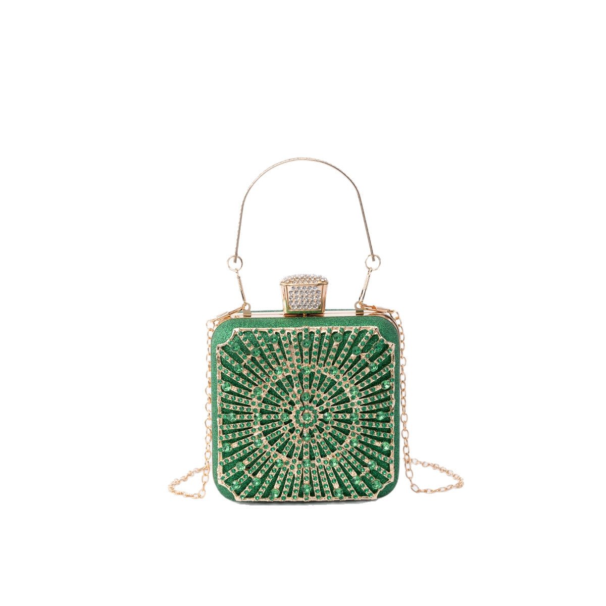 Mariam's Collection Elegance Brilliant Diamond Bag - Handcrafted Evening Box Bag for Soirées &… — detail shot 7