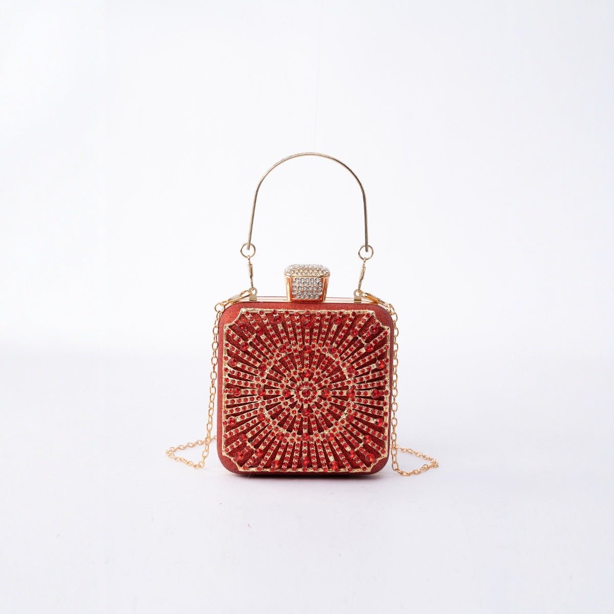 Mariam's Collection Elegance Brilliant Diamond Bag - Handcrafted Evening Box Bag for Soirées &… — detail shot 6