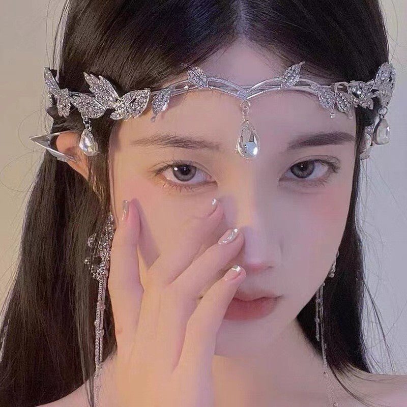 Mariam's Collection Elegance‌ Crystal Teardrop Hair Jewelry Forehead Accent (MAC335) — main product shot