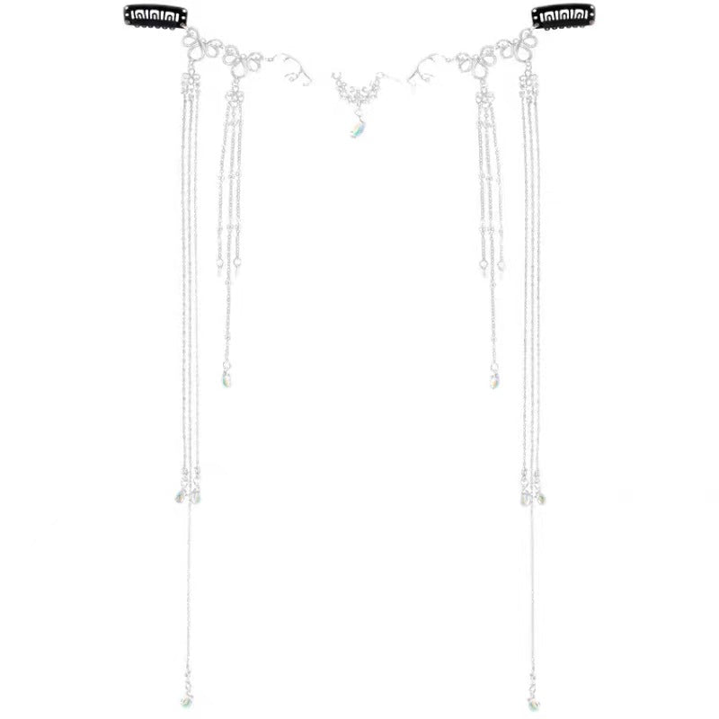 Mariam's Collection Elegance‌ Crystal Teardrop Hair Jewelry Forehead Accent (MAC335) — lifestyle worn / used context