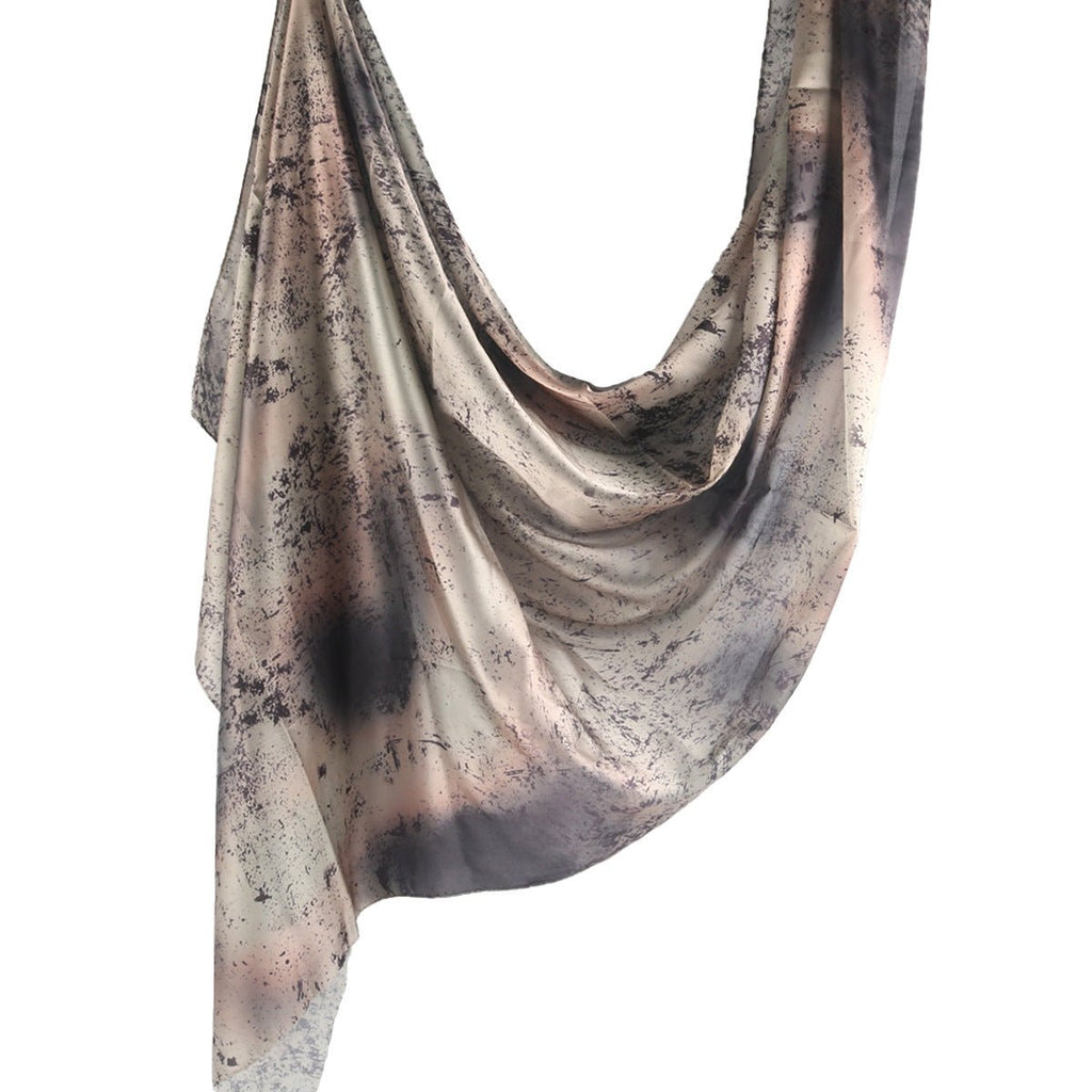 Mariam's Collection Elegance Satin Marble Print Hijab (MH172) — product on model