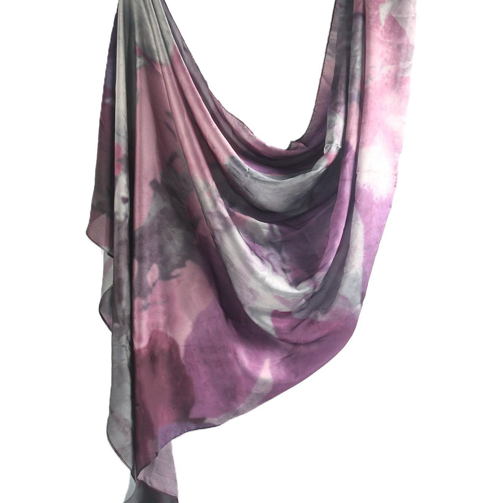 Mariam's Collection Elegance Satin Marble Print Hijab (MH172) — fabric or material detail