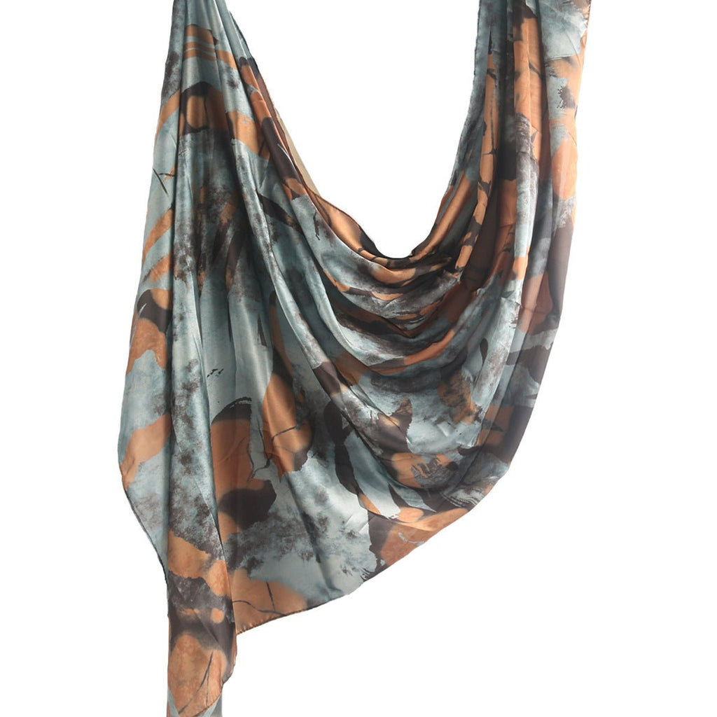 Mariam's Collection Elegance Satin Marble Print Hijab (MH172) — feature highlight