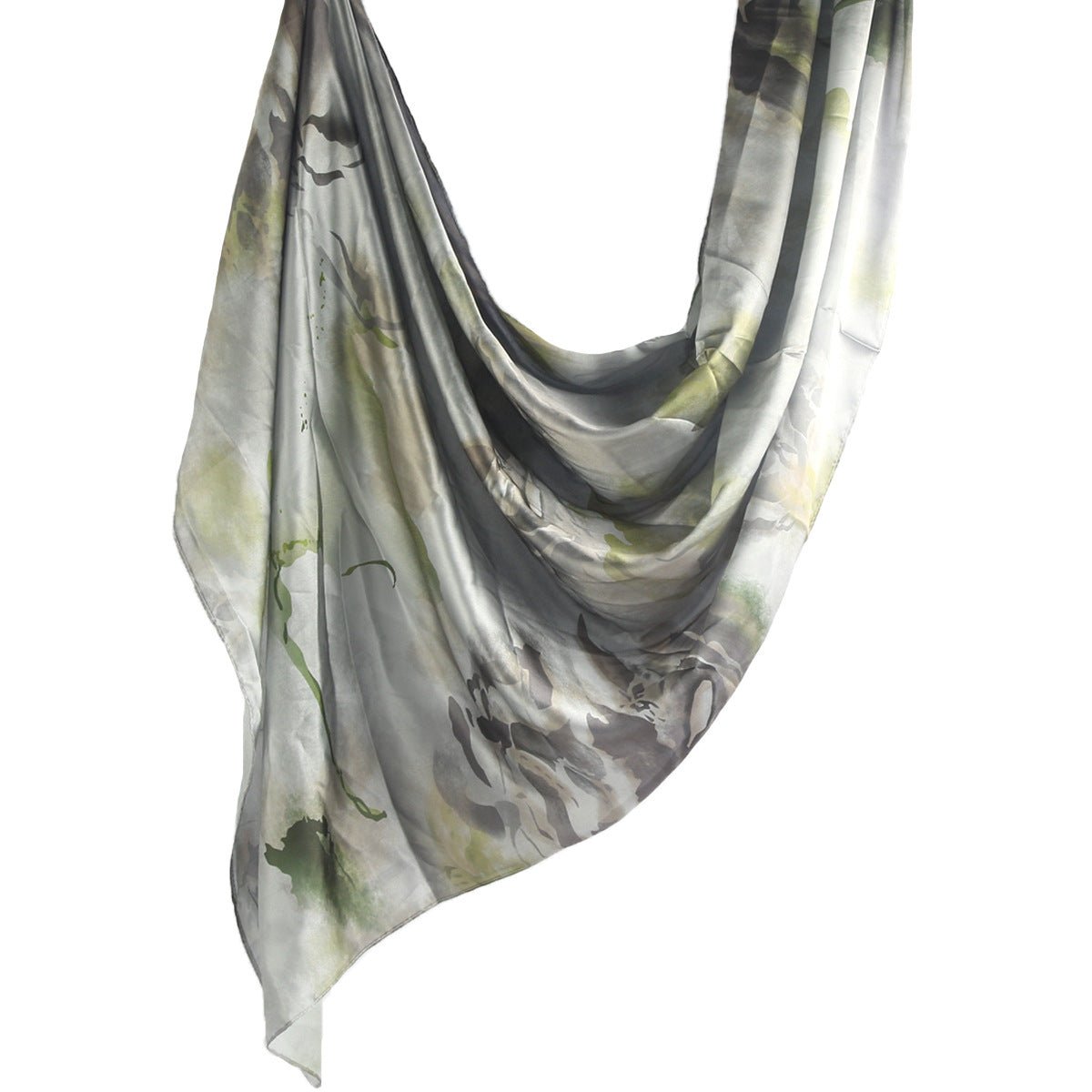 Mariam's Collection Elegance Satin Marble Print Hijab (MH172) — comparison shot