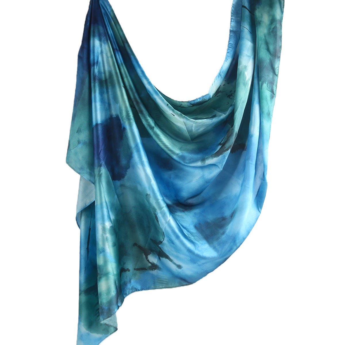 Mariam's Collection Mariam's Collection Elegance Satin Marble Print Hijab (MH172) — Mariam's Collection branding close-up