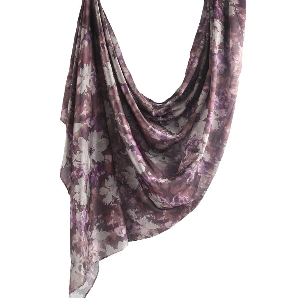 Mariam's Collection Elegance Satin Marble Print Hijab (MH172) — size reference