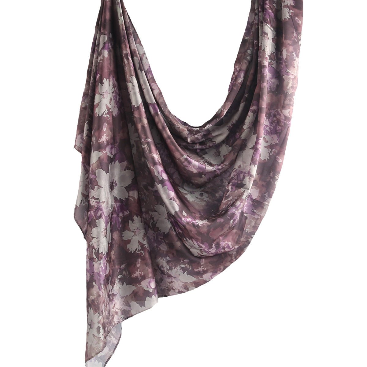 Mariam's Collection Elegance Satin Marble Print Hijab (MH172) — size reference