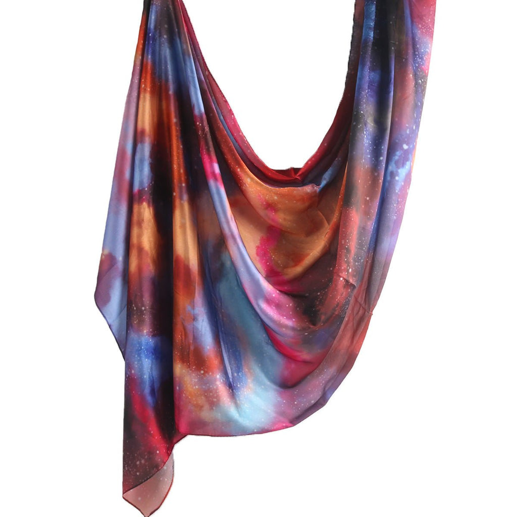 Mariam's Collection Elegance Satin Marble Print Hijab (MH172) — alternative angle
