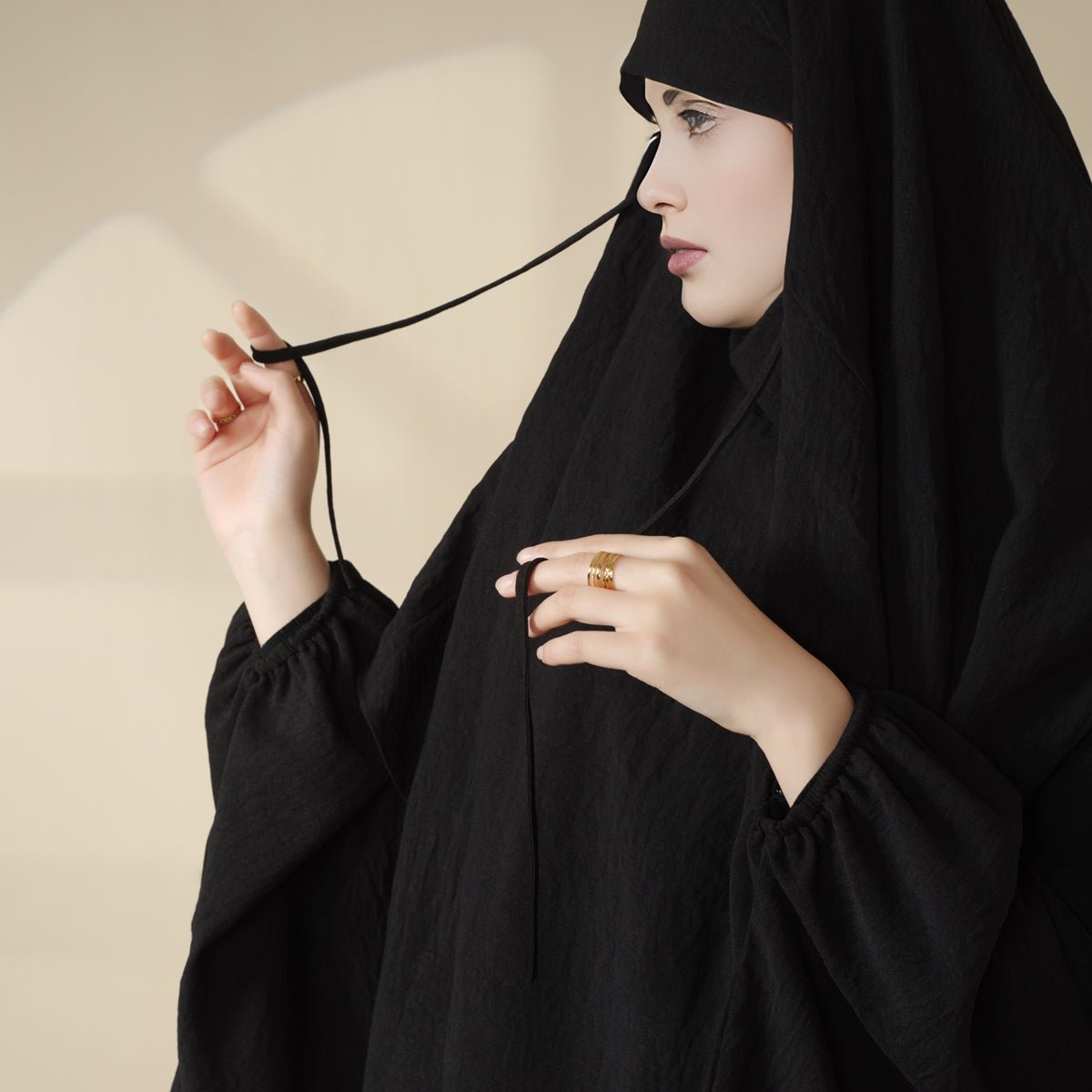 Mariam's Collection Elegant 2-Piece Crepe Abaya & Khimar Set (MK008) — detail shot 10