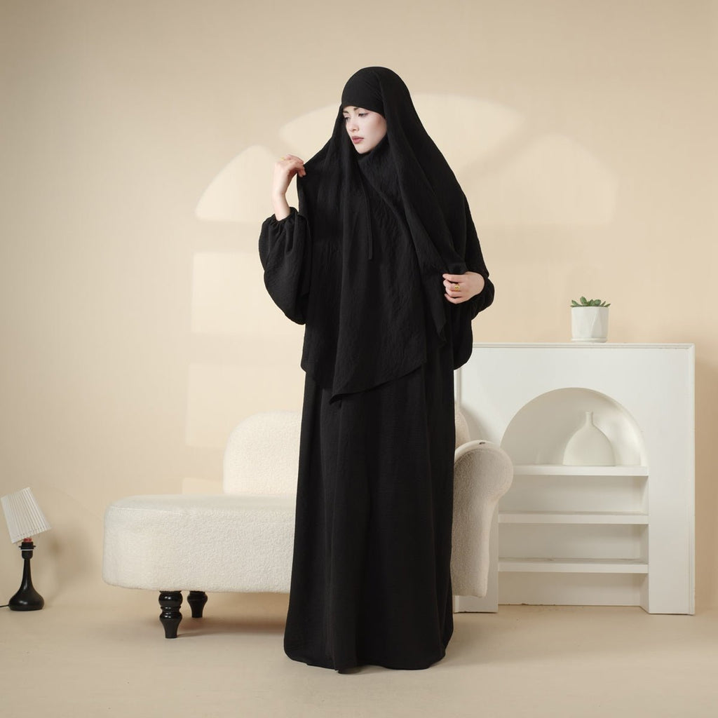 Mariam's Collection Elegant 2-Piece Crepe Abaya & Khimar Set (MK008) — detail shot 8