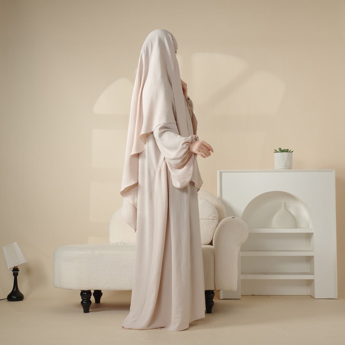 Mariam's Collection Mariam's Collection Elegant 2-Piece Crepe Abaya & Khimar Set (MK008) — main product shot