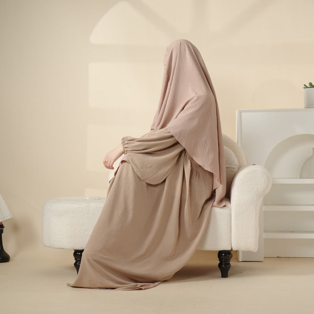 Mariam's Collection Mariam's Collection Elegant 2-Piece Crepe Abaya & Khimar Set (MK008) — lifestyle context