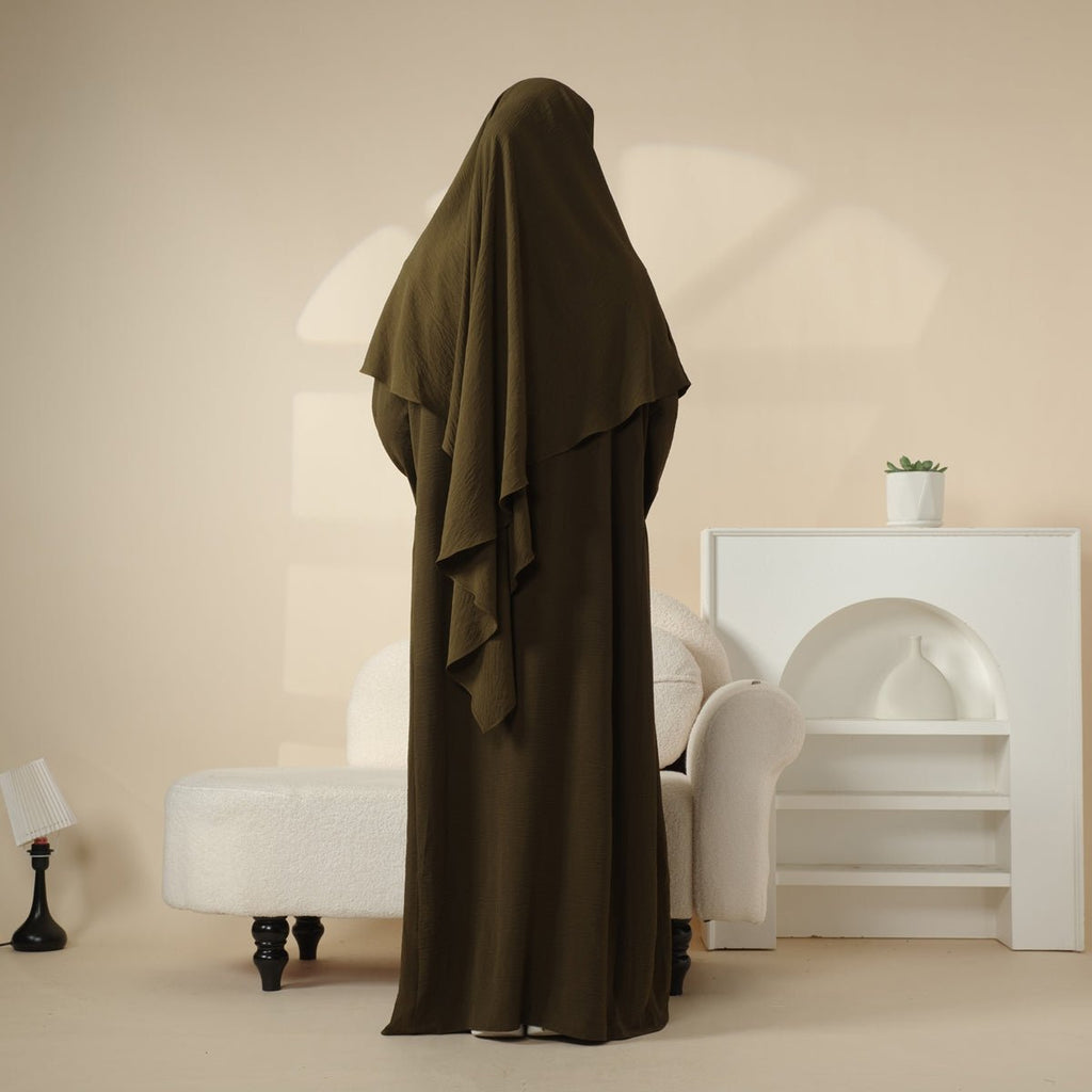 Mariam's Collection Elegant 2-Piece Crepe Abaya & Khimar Set (MK008) — detail shot 7