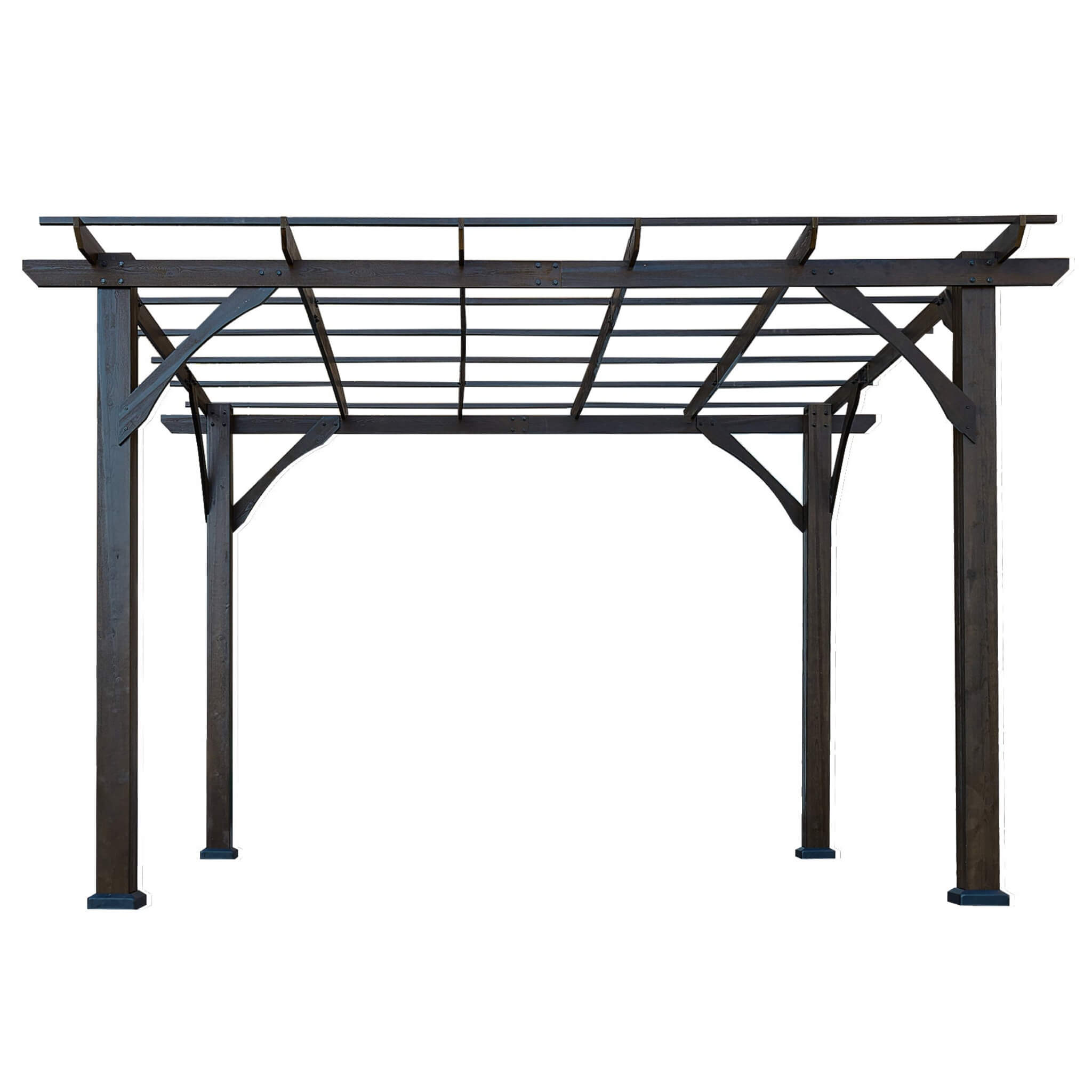 [10X12FT] Alora Premium Outdoor Brown Cedar Wood Pergola For Spacious Patios (SAK45639) – SAKSBY WHOLESALE, view 11
