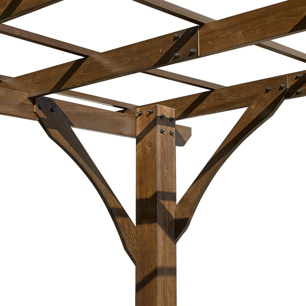 [10X12FT] Alora Premium Outdoor Brown Cedar Wood Pergola For Spacious Patios (SAK45639) – SAKSBY WHOLESALE, view 19