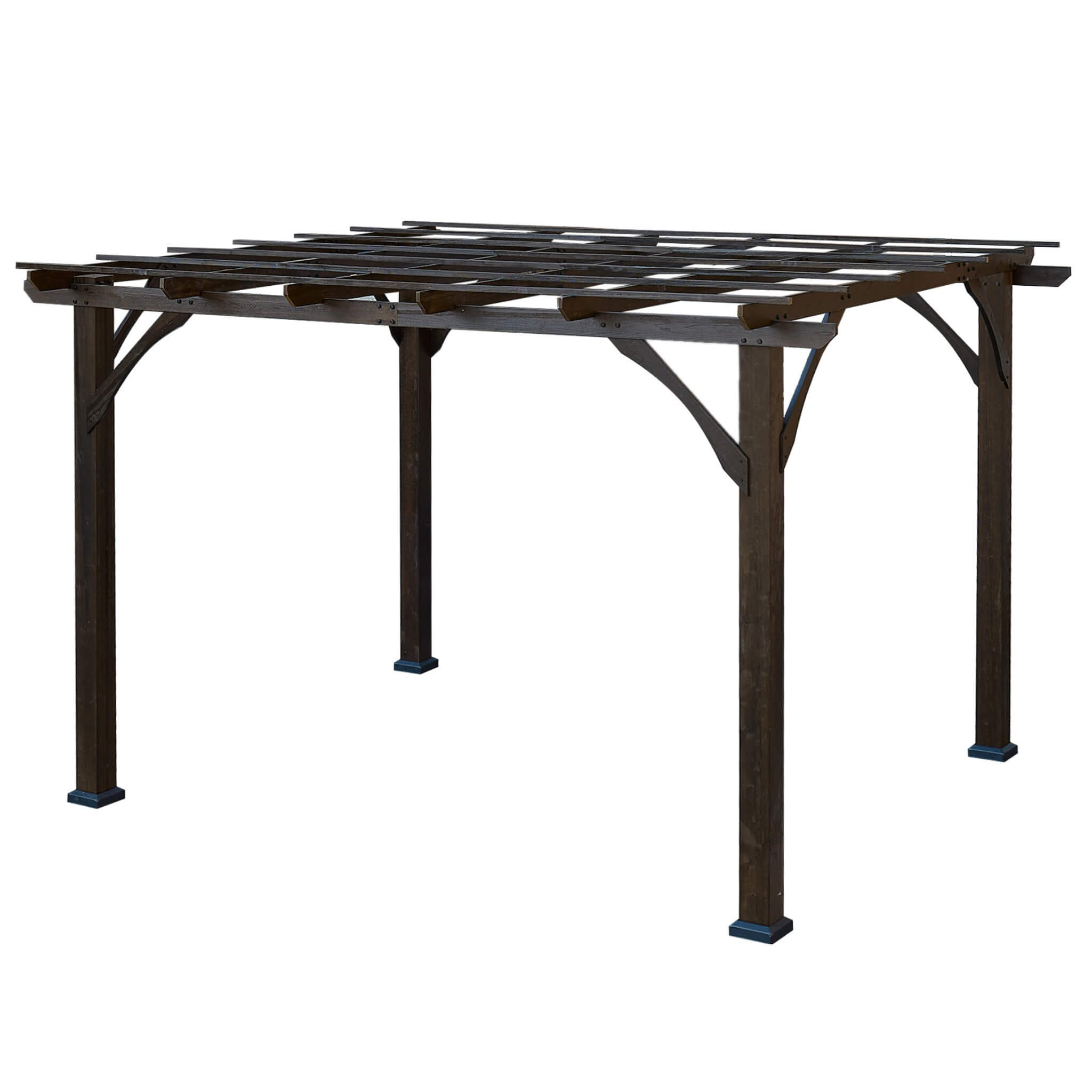 [10X12FT] Alora Premium Outdoor Brown Cedar Wood Pergola For Spacious Patios (SAK45639) – SAKSBY WHOLESALE, view 16