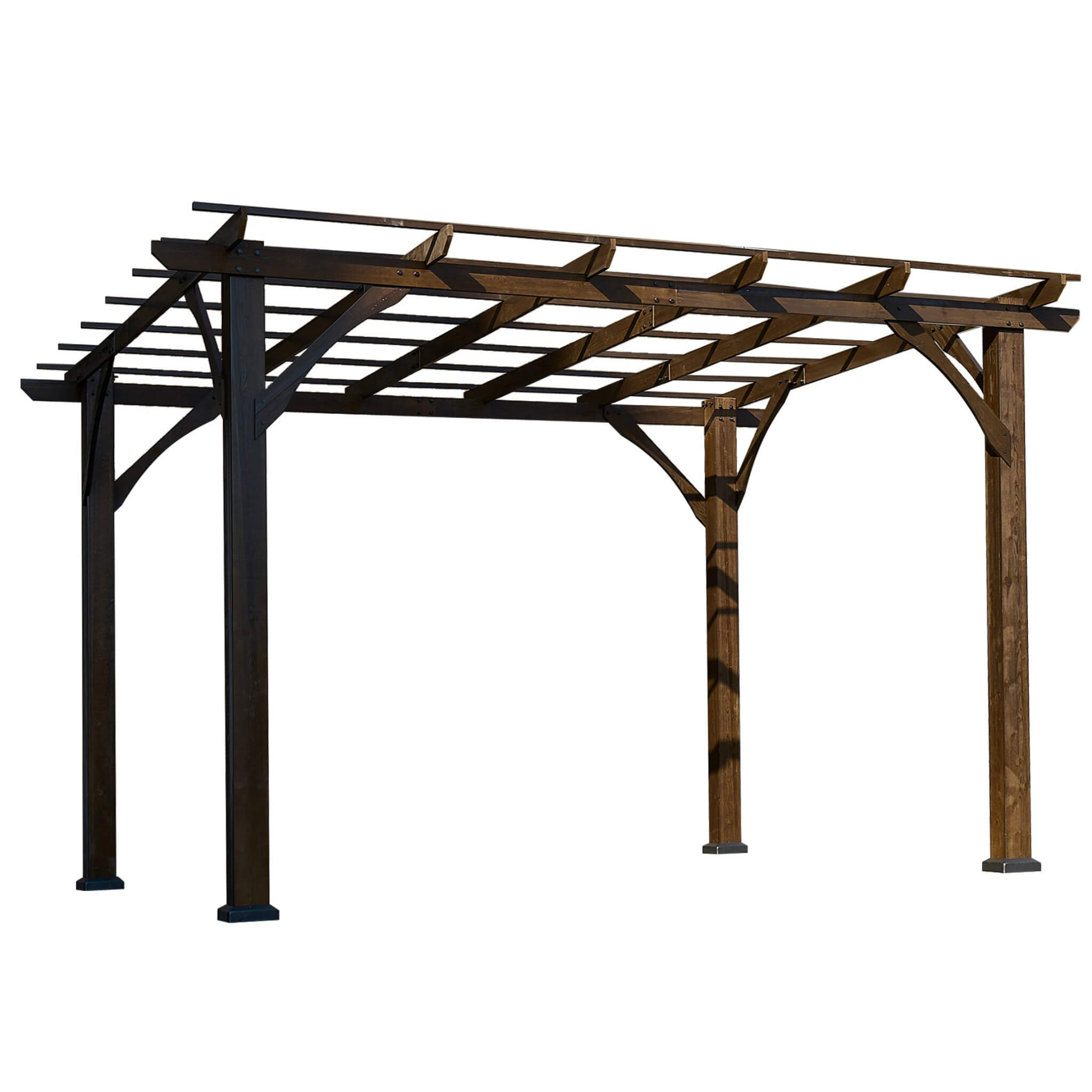 [10X12FT] Alora Premium Outdoor Brown Cedar Wood Pergola For Spacious Patios (SAK45639) – SAKSBY WHOLESALE, view 17