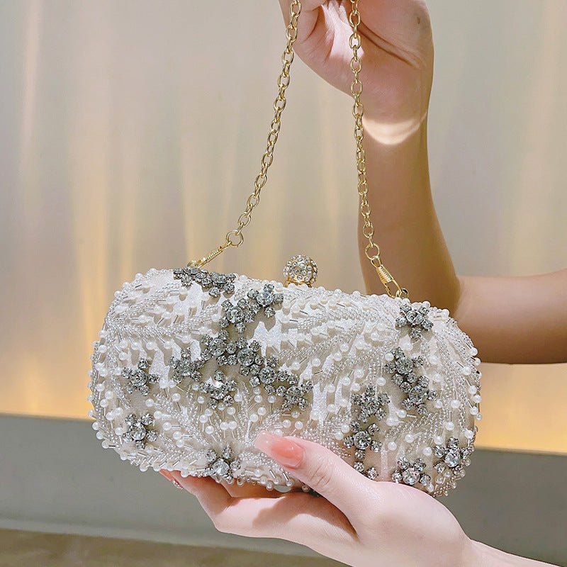 Mariam's Collection Elegant Evening Clutch Versatile Banquet Bag (MAC301) — Mariam's Collection branding close-up