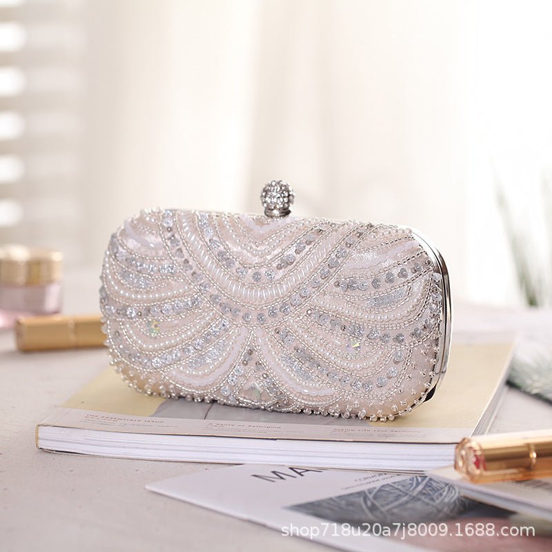 Mariam's Collection Elegant Pearl-Embellished Clutch Evening Bag for Weddings & Parties (MAC278) — product category context