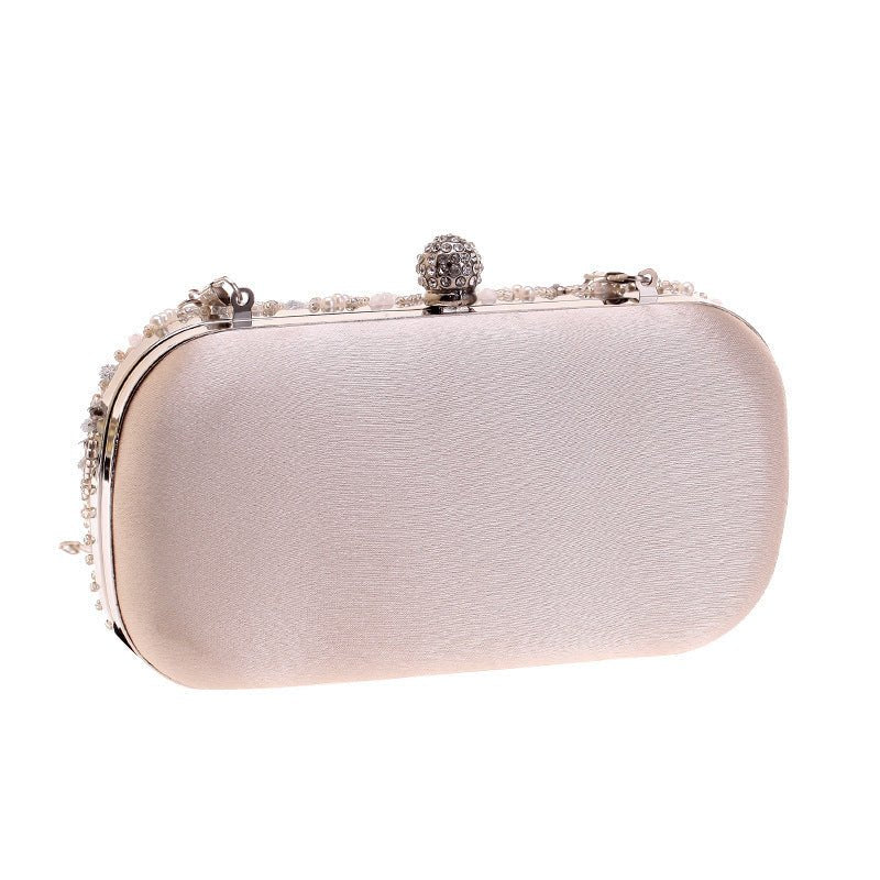 Mariam's Collection Elegant Pearl-Embellished Clutch Evening Bag for Weddings & Parties (MAC278) — detail shot 7