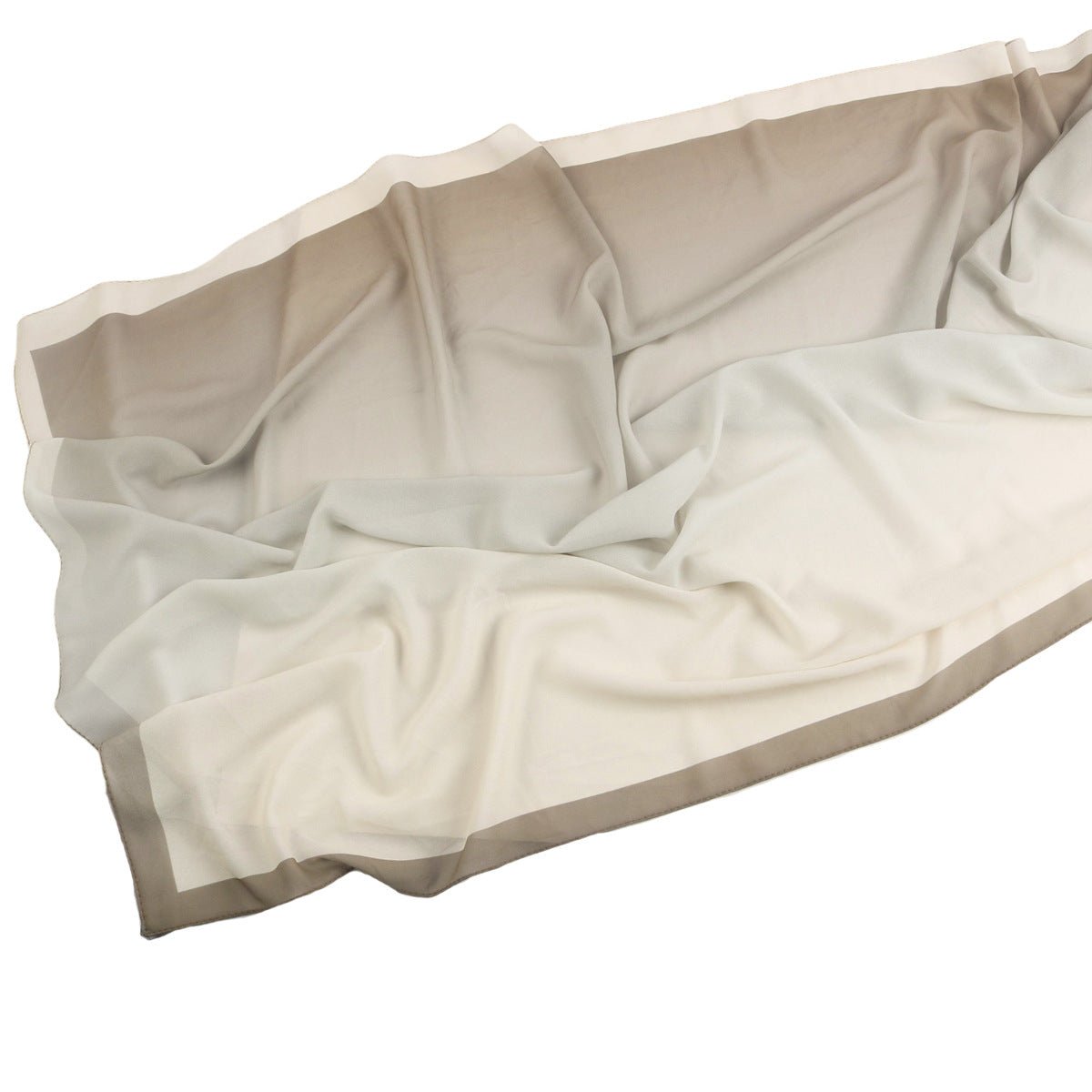Mariam's Collection Elegant Printed Chiffon Hijab Scarf Bohemian Style Breathable Sun Protection Wrap (MH136) — flat-lay comp