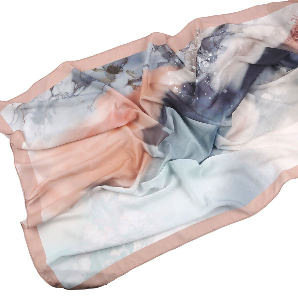 Mariam's Collection Elegant Printed Chiffon Hijab Scarf Bohemian Style Breathable Sun Protection Wrap (MH136) — detail shot 7