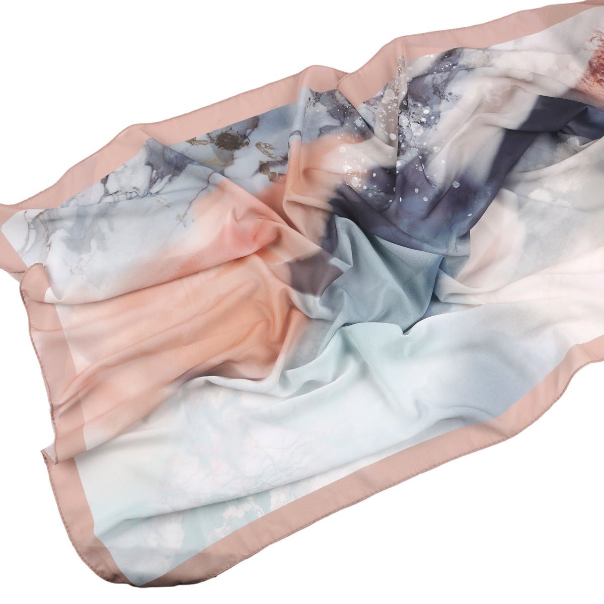 Mariam's Collection Elegant Printed Chiffon Hijab Scarf Bohemian Style Breathable Sun Protection Wrap (MH136) — detail shot 7